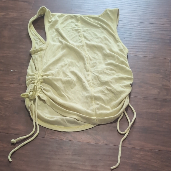 Pilcro by Anthropologie Yellow Ruched Polo‎ Tank Top - Picture 3 of 5